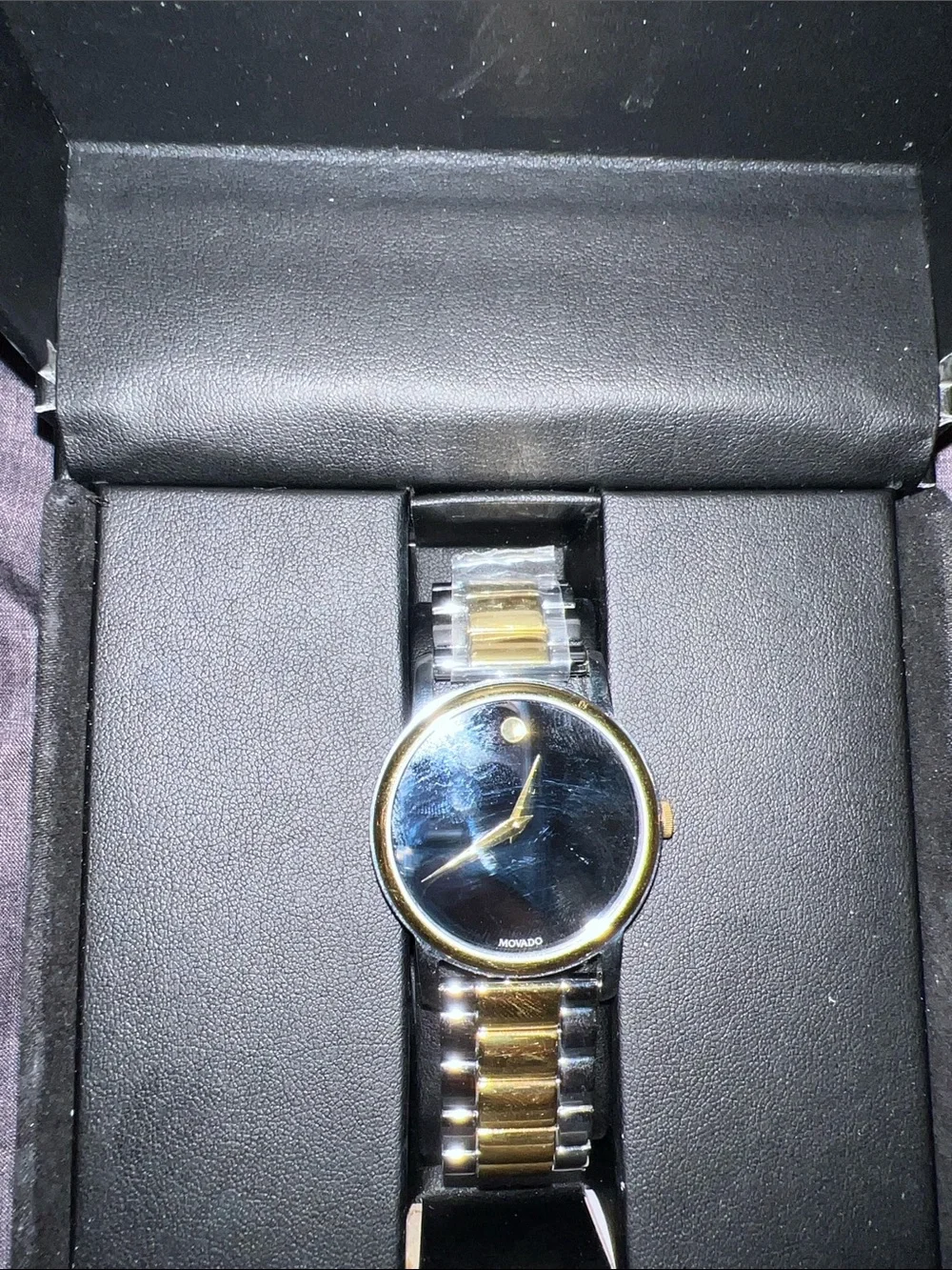 Men’s Movado Two-Tone Gold and Silver Museum Dial Wristwatch